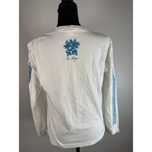 Crazy Shirtz Hawaii Original Women's Size S Floral Long Sleeve Shirt San Diego - Picture 6 of 7